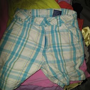 Toddler 2T Blue,White,Yellow Plaid Shorts EUC